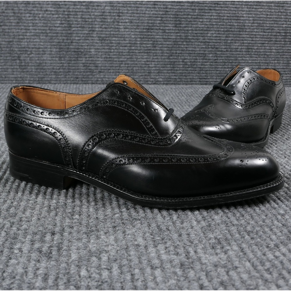 NOS Church's Custom Chetwynd Black Leather Wingtip Last 73 Shoes 65F US 7.5